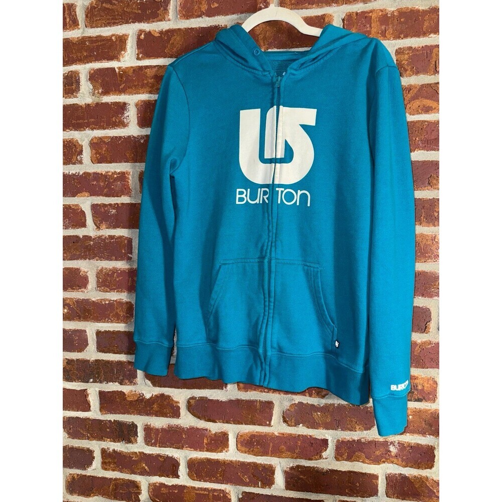 Burton teal color‎ hooded full zip jacket size medium